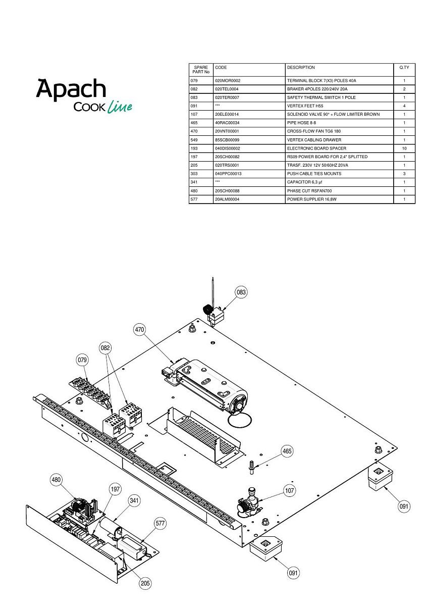 Деталировка Apach Cook Line AV04D