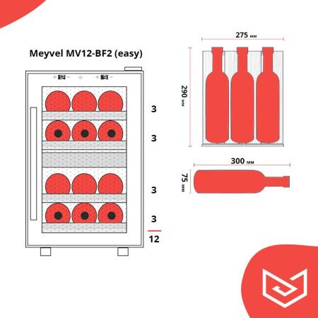 Шкаф винный Meyvel MV12-BF2 (easy)