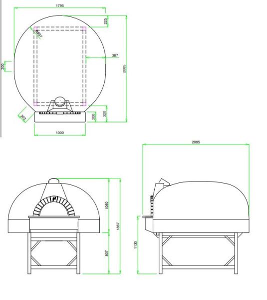Печь дровяная Valoriani Vesuvio Igloo 140*160