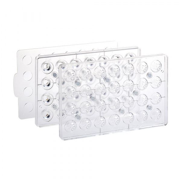 Форма для шоколада 3D Martellato 20FRUIT03 Клубника d28мм h32мм 28 ячеек