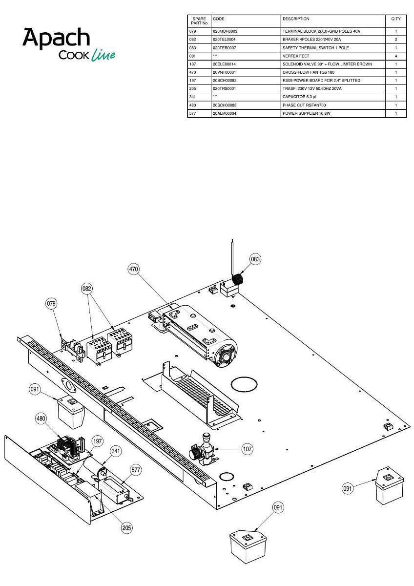 Деталировка Apach Cook Line AV03D