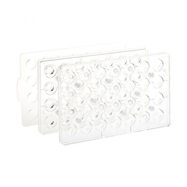 Форма для шоколада 3D Martellato 20FRUIT01 Яблоко d28мм h27мм 28 ячеек