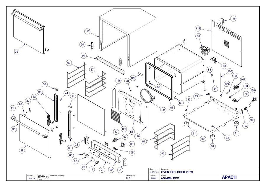Деталировка Apach Cook Line AD44MH
