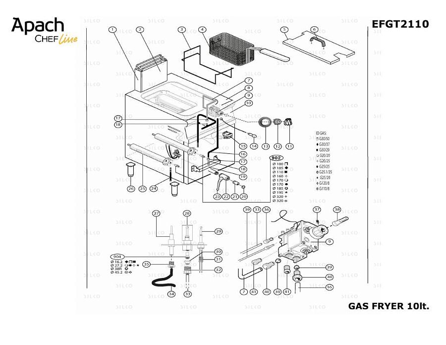 Деталировка Apach Chef Line SLFRIG4555S10CS