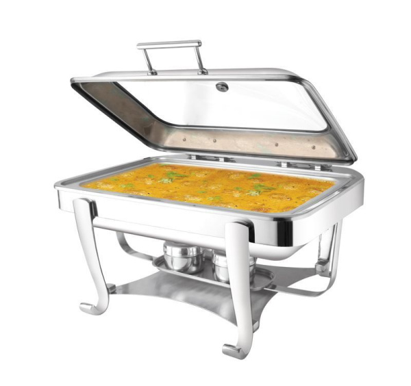 Чафинг-диш cо стекл крышкой Maco Opulent OP/0/1/12/CP 12л