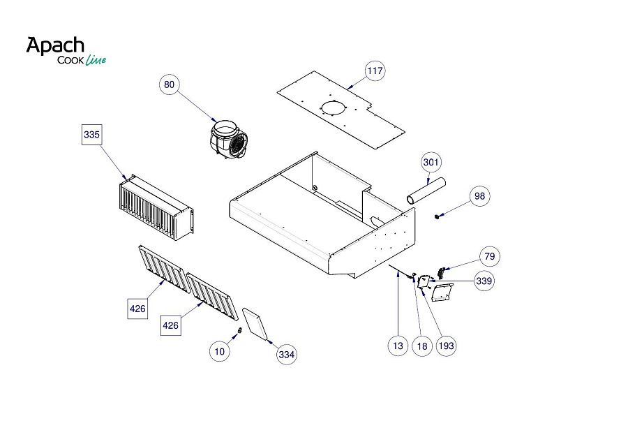 Деталировка Apach Cook Line H10SQAF