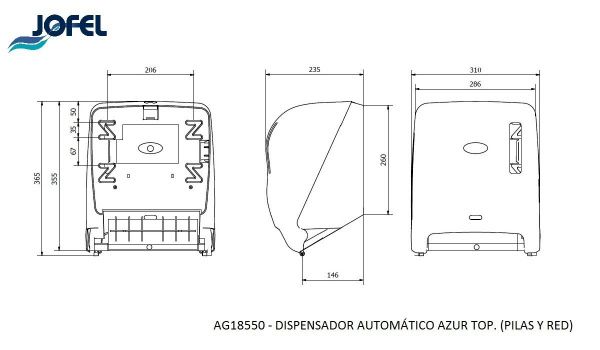 Диспенсер для рулонных полотенец JOFEL AG18550