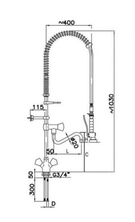 Душирующее устройство Klarco 2S.2403.19N.S3