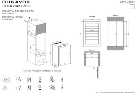 Винный шкаф Dunavox DXJ-65.154DB