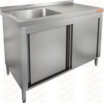 Ванна моечная Hicold НСЗК1М-9/6БЛ закрытая с дверцами-купе