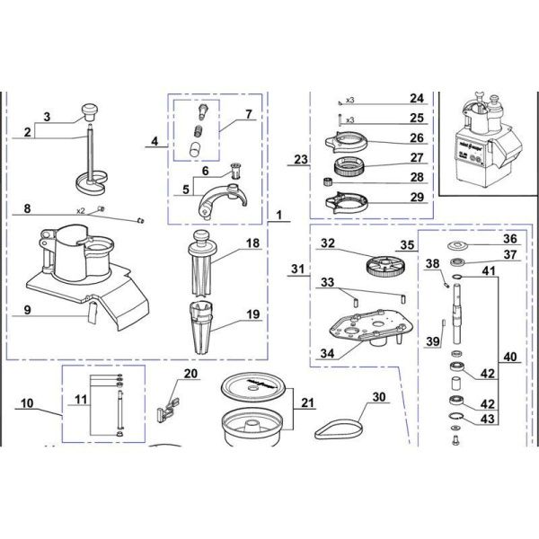 Корпус для овощерезки Robot Coupe 404004