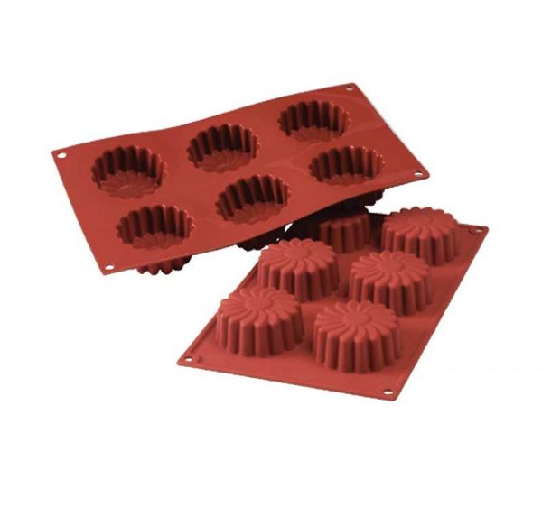 Силиконовая форма для выпечки Martellato SF056 Цветы d70мм h28мм 6 ячеек