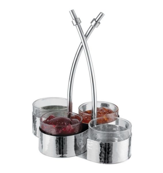 Менажница Maco SS-4453 на 4 емкости 8x21,5см