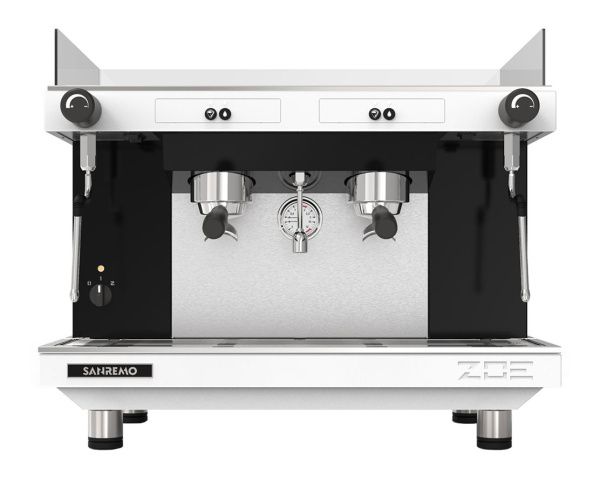 Кофемашина Sanremo Zoe SAP 2 высокие группы бело/черная