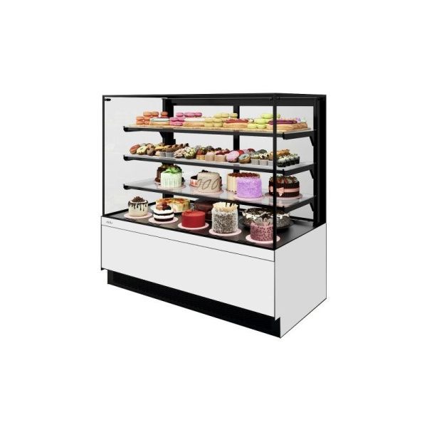 Витрина кондитерская Chilz Vete II Kub Lux 130 металлик/белый/нерж. (NS-2.SL-8.VG033.B9016)