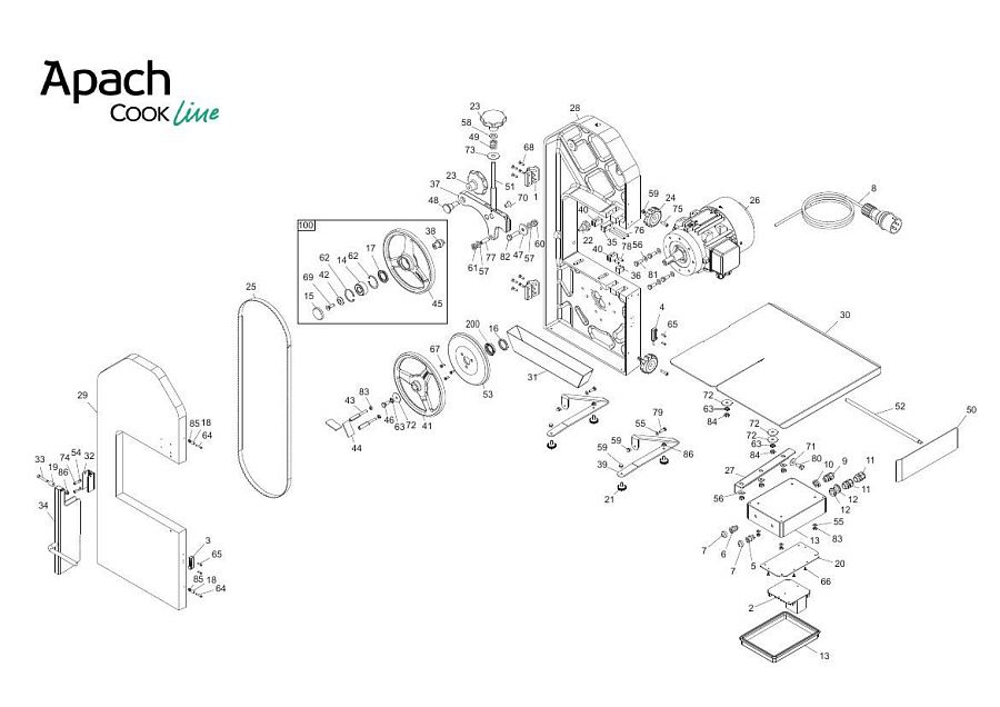 Деталировка Apach Cook Line ASWX165A