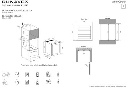 Винный шкаф Dunavox DXB-26.69DB.TO