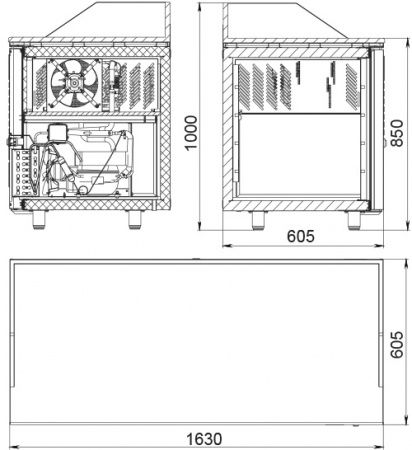 Стол для пиццы холодильный Polair TM3pizza-GC