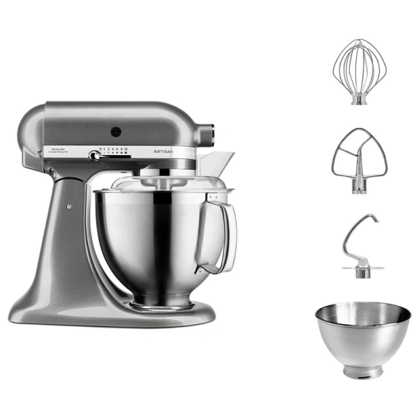 Миксер планетарный KitchenAid Artisan 5KSM185PSEMS 4.8 л серебряный медальон