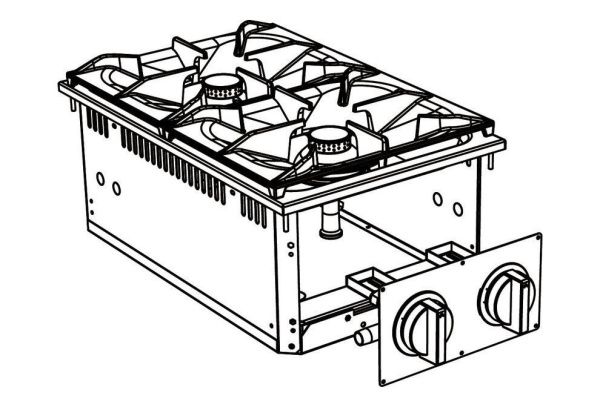 Плита газовая встраиваемая Apach Chef Line SLDIG7RG4