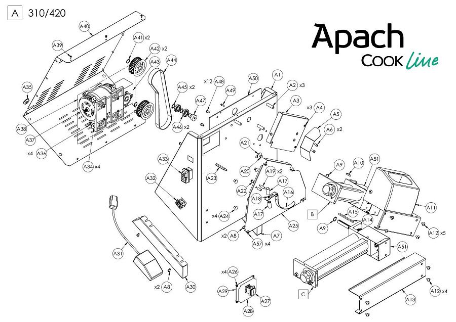 Деталировка Apach Cook Line ARM310