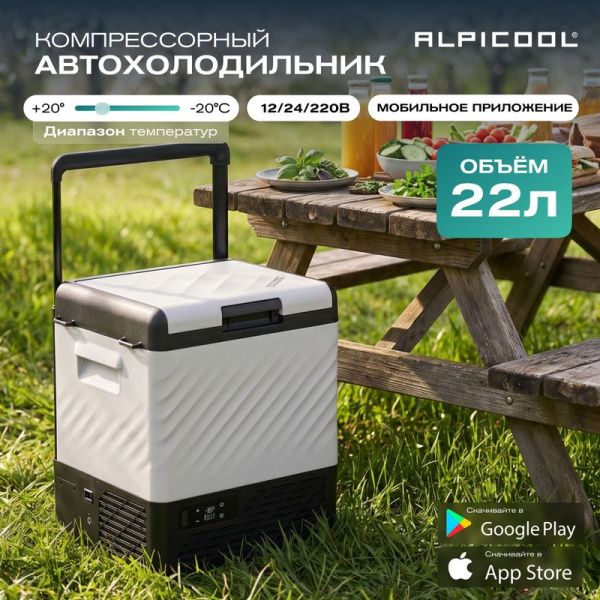 Холодильник автомобильный Alpicool P22 (12/24)