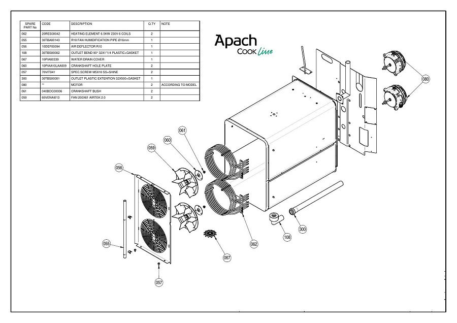 Деталировка Apach Cook Line AP10NDCL