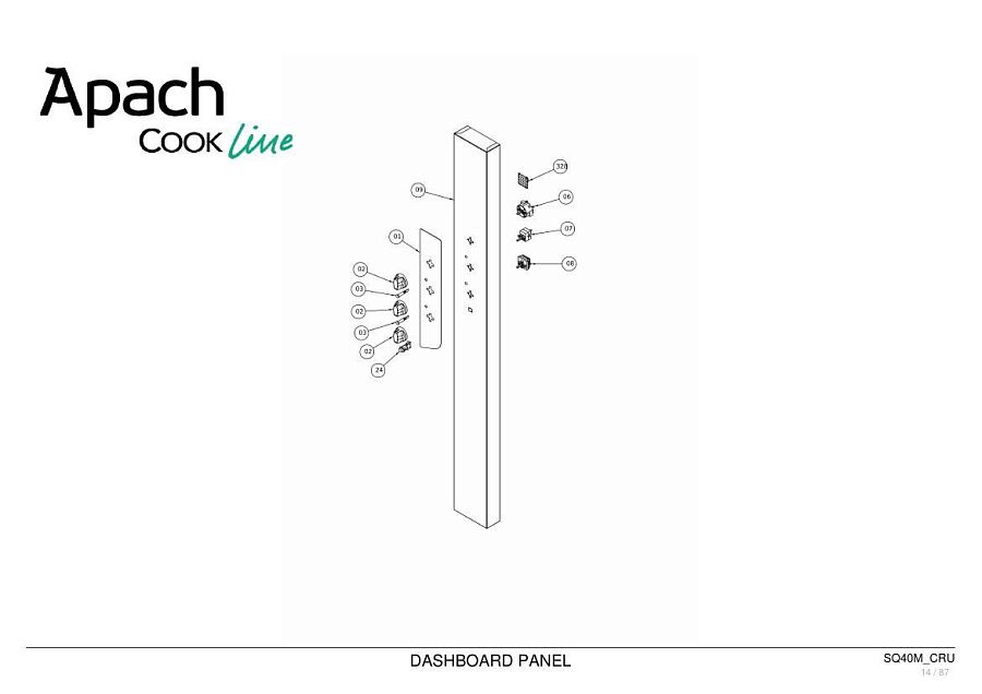 Деталировка Apach Cook Line AP40QM