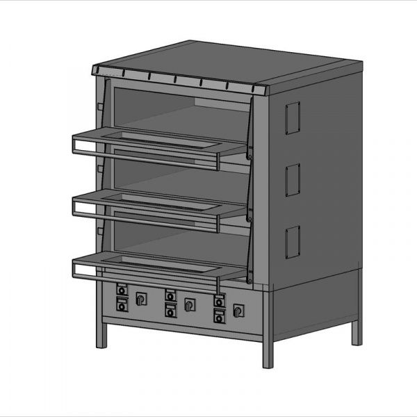 Печь хлебопекарная ЦМИ ХПЭц-3 стекло