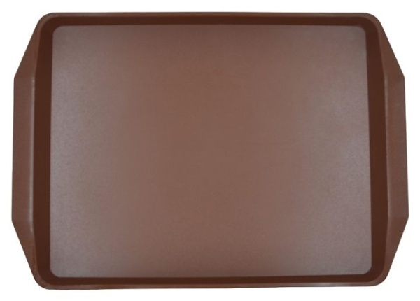 Поднос MGprof 1735 42*30см темно-коричневый шагрень