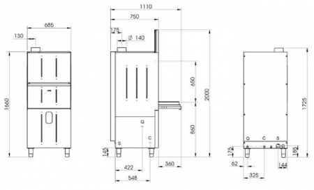 Котломоечная машина Smeg UW5757D