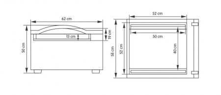 Вакуумный упаковщик Kocateq Buffalo 50x2/20/20