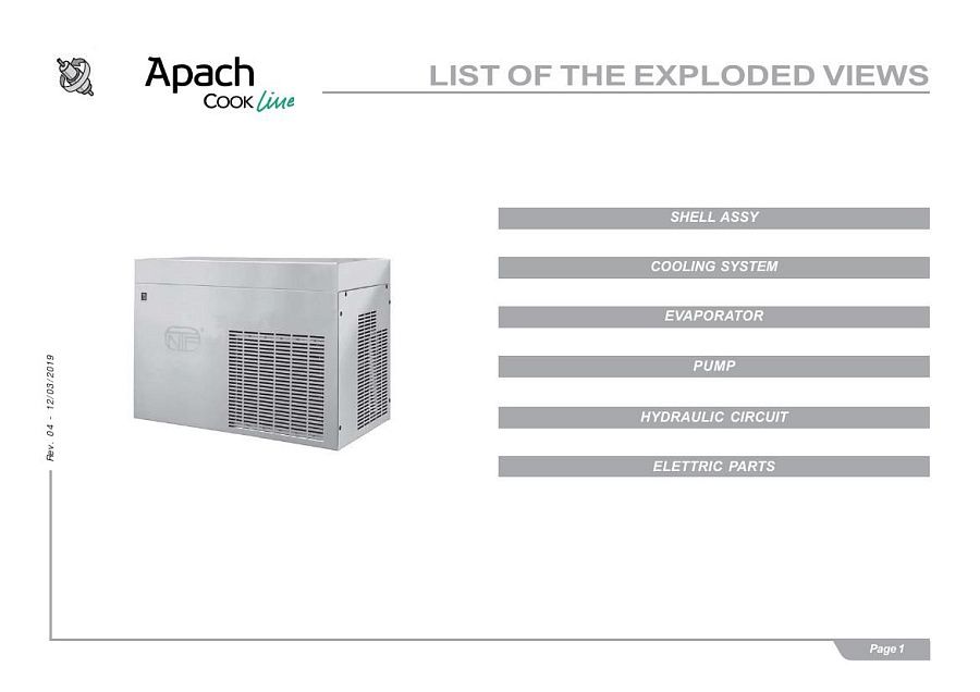 Деталировка Apach Cook Line AS250B