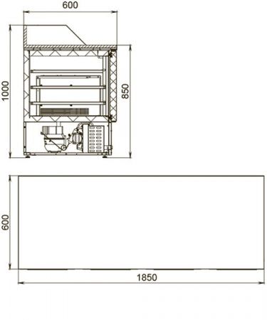 Стол для пиццы холодильный Polair TMi4GNpizza-G