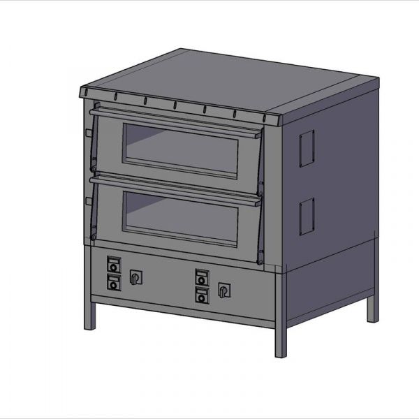 Печь хлебопекарная ЦМИ ХПЭц-2 стекло