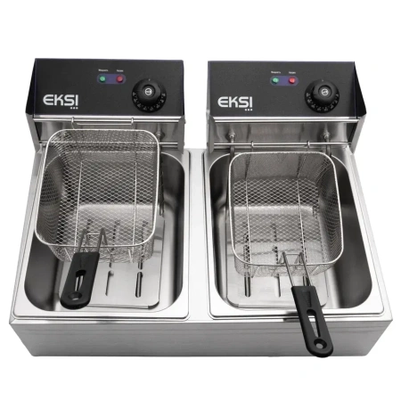 Фритюрница Eksi 6+6L Electric Fryer