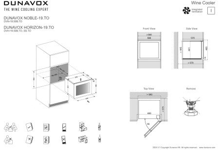 Винный шкаф Dunavox DVH-19.50B.TO