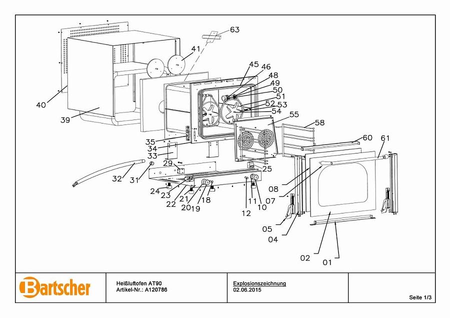 Деталировка Bartscher AT90 A120786