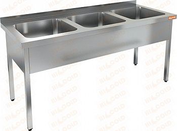 Ванна моечная Hicold НСЗК3М-17/7Б закрытая с дверцами-купе