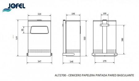 Урна-пепельница JOFEL AL72700