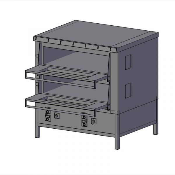 Печь хлебопекарная ЦМИ ХПЭц-2 пар/стекло