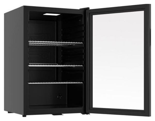 Шкаф холодильный со стеклом Cooleq TBC-145N черный