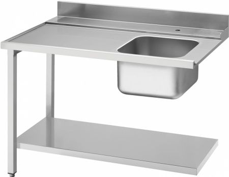 Стол с мойкой для посудомоечных машин Smeg WT51200SL соединение слева