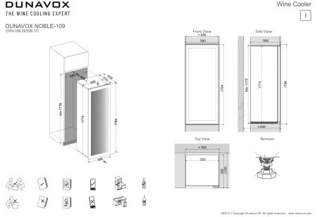 Винный шкаф Dunavox DVN-109.291DB.TO