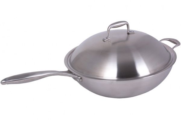 Сковорода WOK Indokor нерж сталь 36см WIND36BL с крышкой