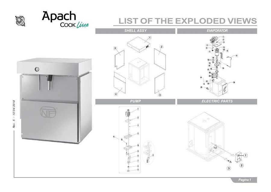 Деталировка Apach Cook Line AS2300B