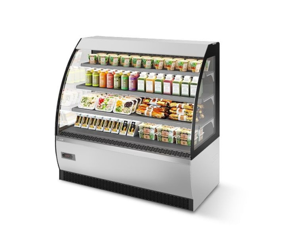 Витрина кондитерская Chilz Vete Of 90 белый глянец/шлифованная нержавейка