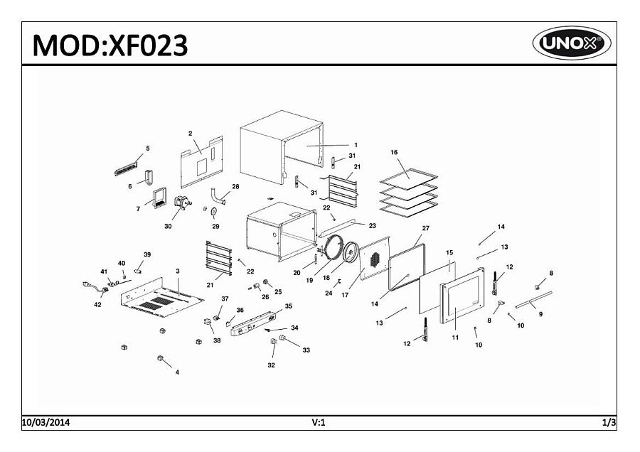 Деталировка Unox XF023