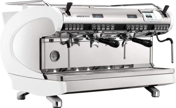 Кофемашина Nuova Simonelli Aurelia Wave T3 2Gr 380V white (высокие группы, autopurge, Easy Cream, cu