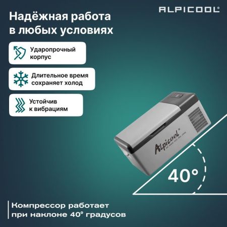 Холодильник автомобильный Alpicool C15 (12/24)